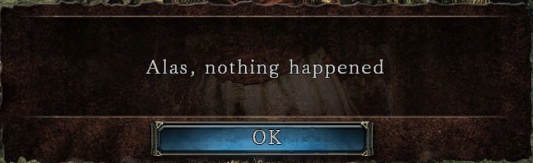 'alas, nothing happened'